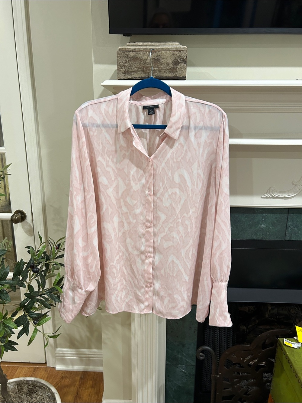 Halogen Pink Patterned Blouse